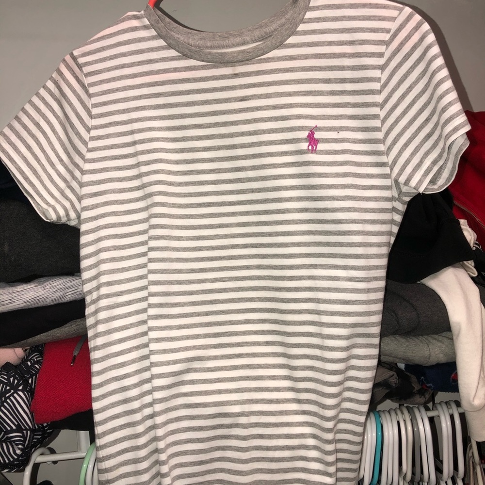 Stripped polo t-shirt